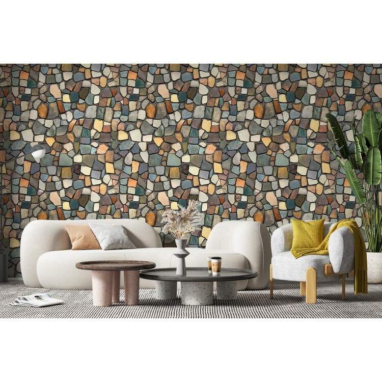 Papel de Parede Pedras Coloridas