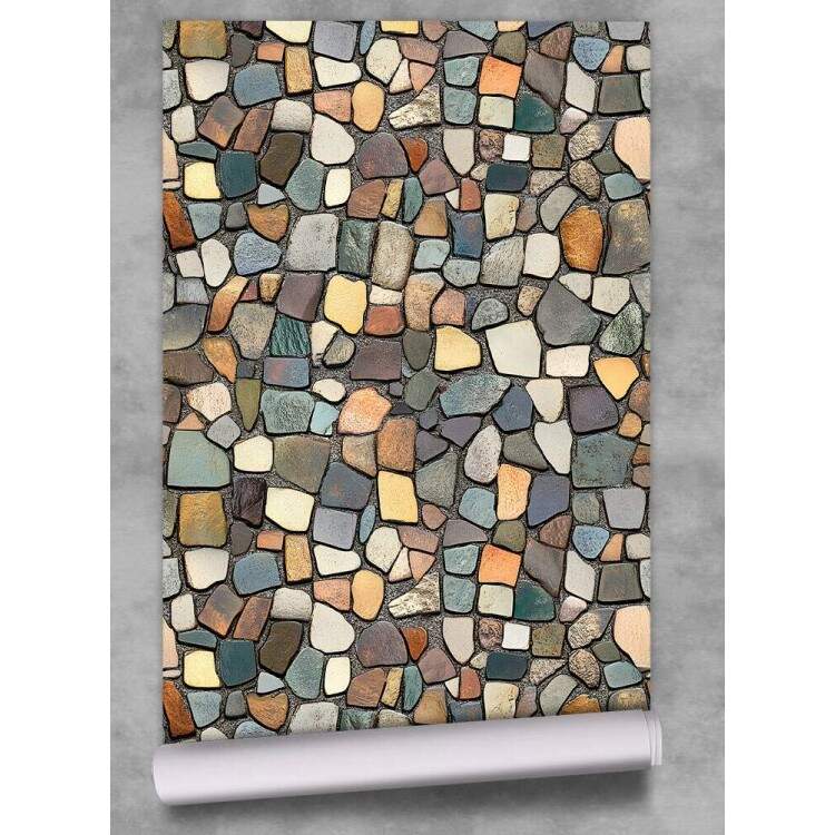 Papel de Parede Pedras Coloridas