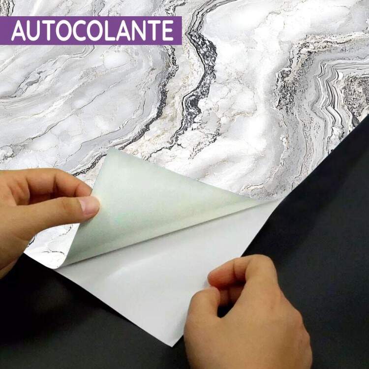Papel de Parede Ondas de Mrmore Cinza