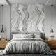 Papel de Parede Ondas de M�rmore Cinza