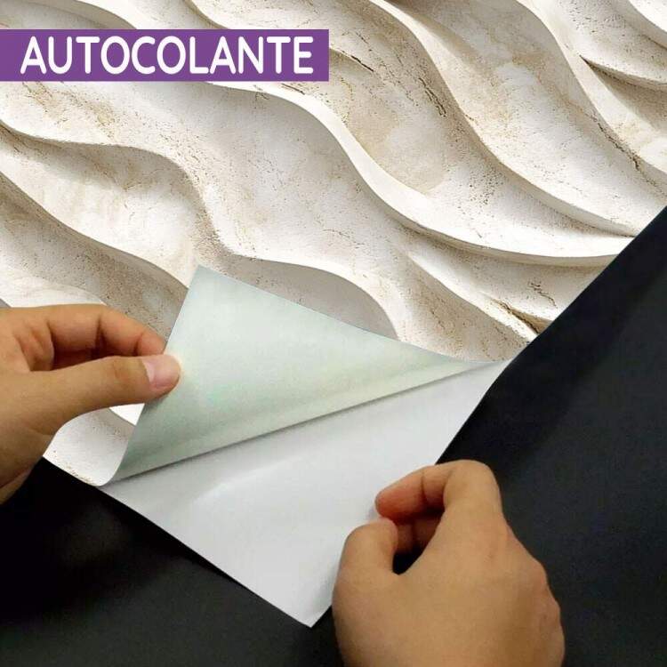 Papel de Parede Ondas de Pedra Bege
