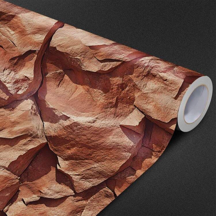 Papel de Parede Estilo Textura de Pedra Vermelha