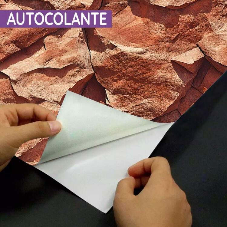 Papel de Parede Estilo Textura de Pedra Vermelha