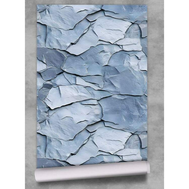Papel de Parede Pedra Estilo Rocha Azul