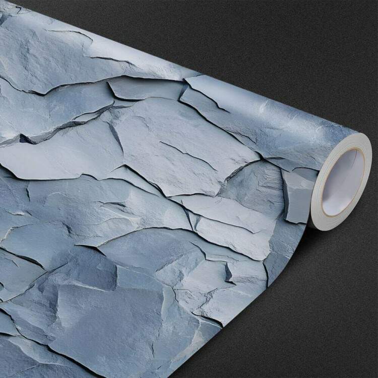Papel de Parede Pedra Estilo Rocha Azul