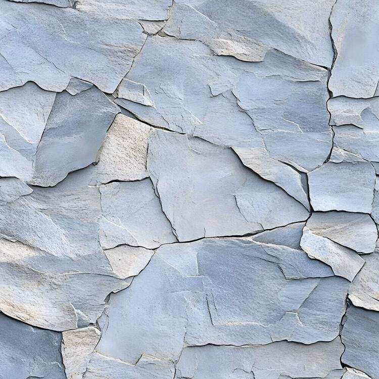 Papel de Parede Pedra Estilo Rocha Azul Textura Clara