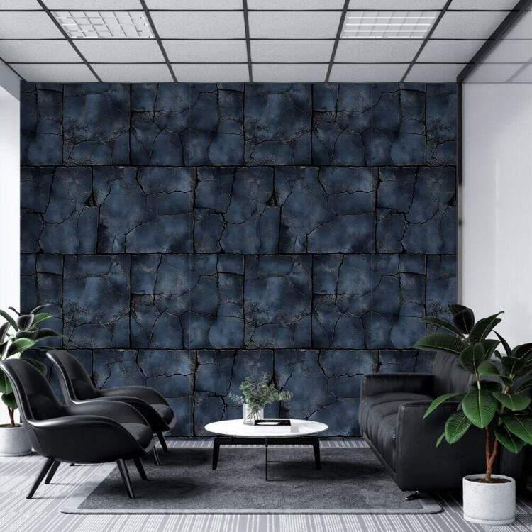 Papel de Parede Pedra Azul Escura