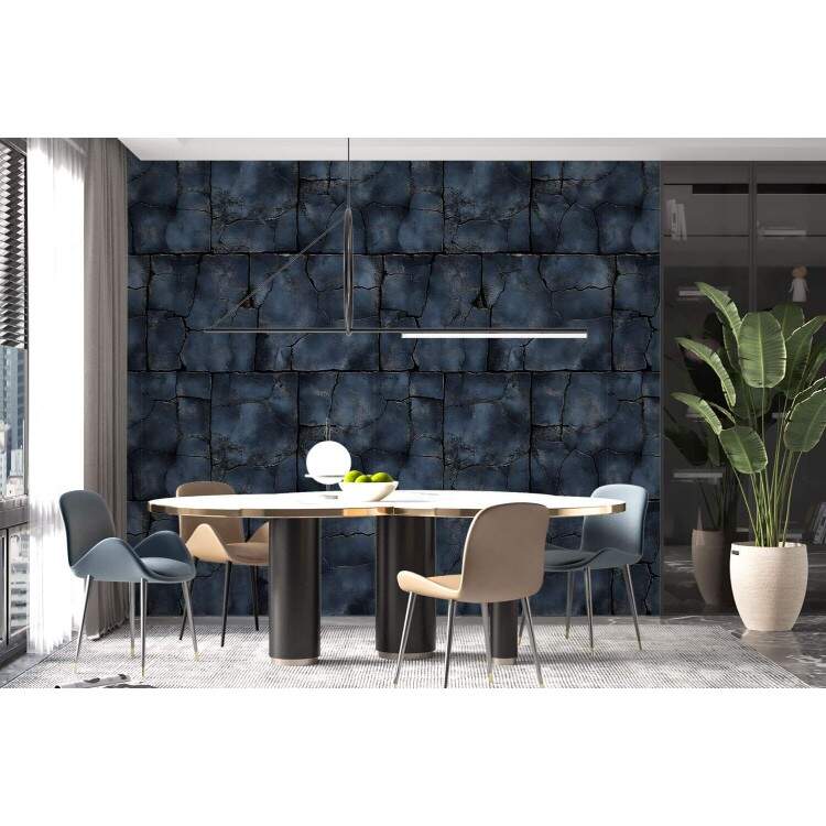 Papel de Parede Pedra Azul Escura