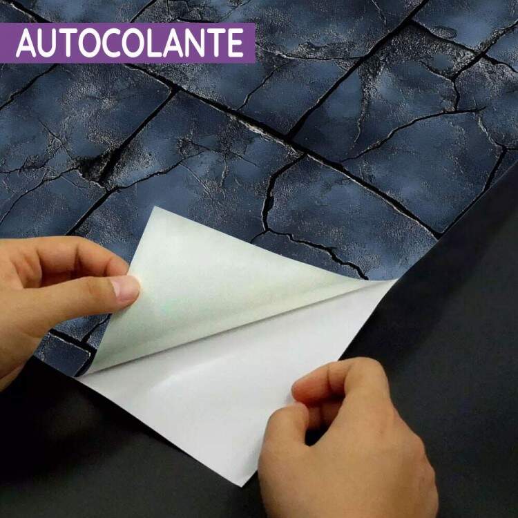 Papel de Parede Pedra Azul Escura