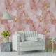Papel de Parede Pedra M�rmore Rosa com Dourado