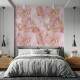 Papel de Parede Pedra M�rmore Rosa com Dourado