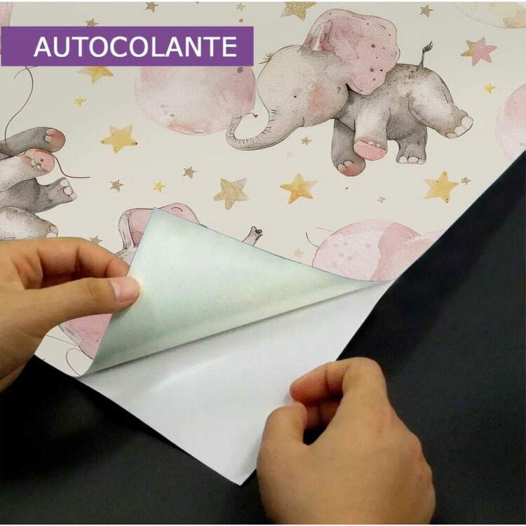 Papel de Parede Infantil Elefantinhas no Balo