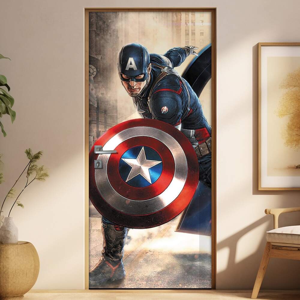 Adesivo para Porta Filmes Capito Amrica Avengers