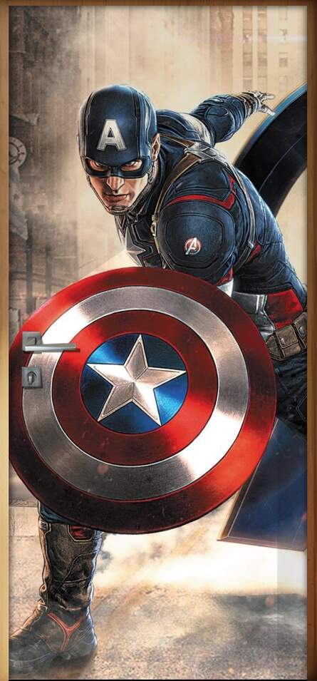 Adesivo para Porta Filmes Capito Amrica Avengers