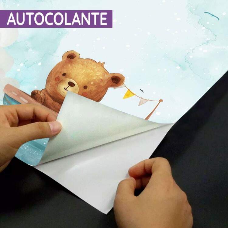 Papel de Parede Estilo Aquarela Ursinho Marinheiro MP