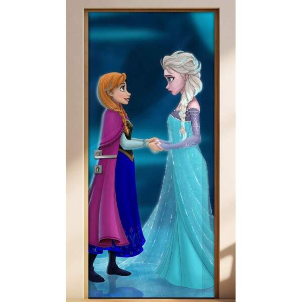 Adesivo para Porta Frozen Anna e Elsa