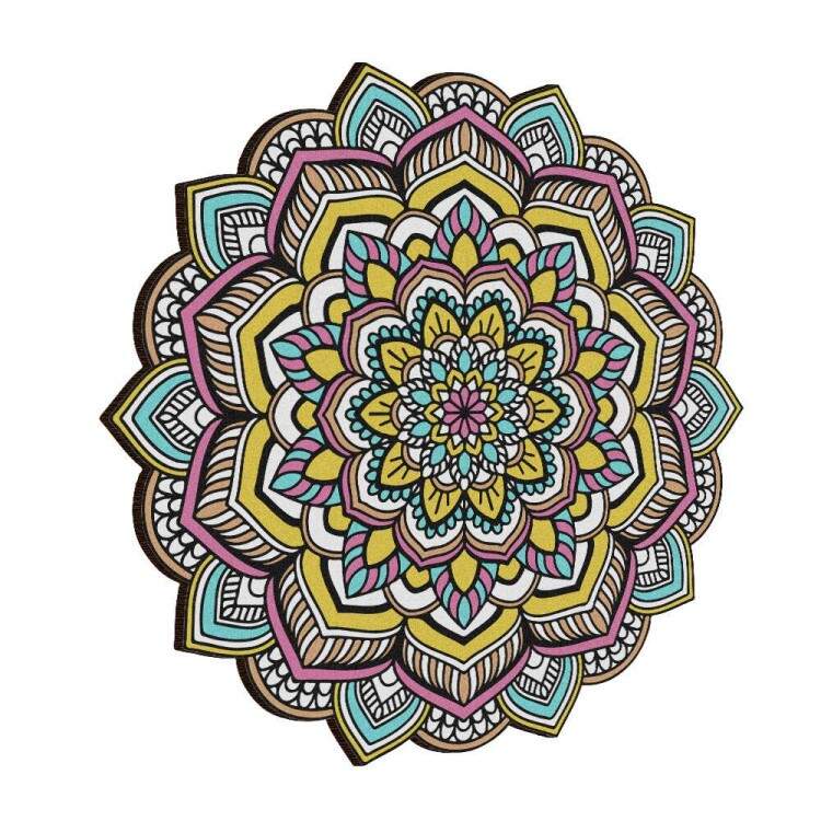 Quadro Decorativo MDF Mandala Colorida