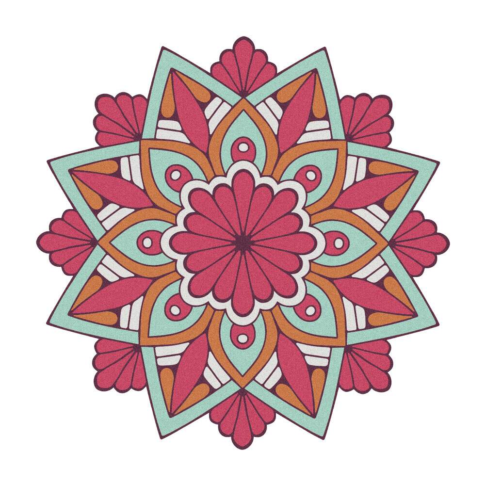 Quadro Decorativo MDF Mandala de Floral Colorida