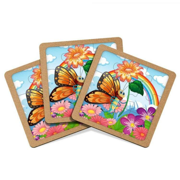 Quebra Cabea Kids Borboleta e Arco-ris