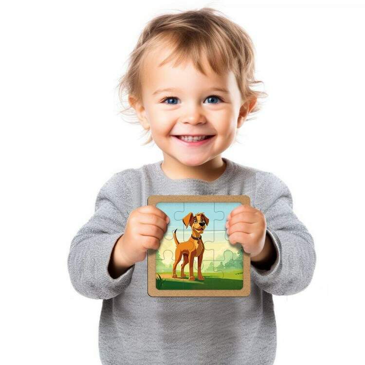 Quebra Cabea Kids Cachorro no Campo