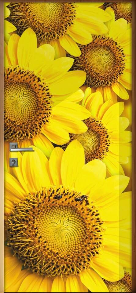 Adesivo para Porta Florais de Girassis