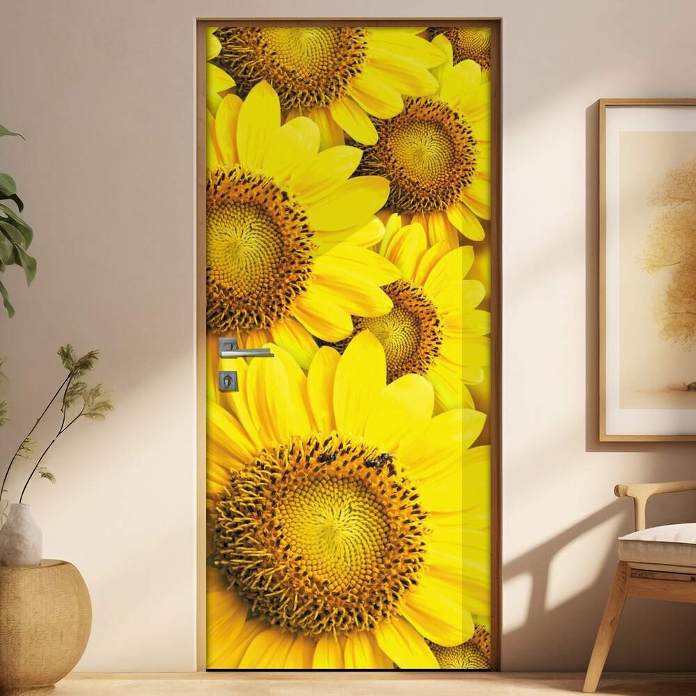 Adesivo para Porta Florais de Girassis