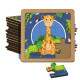 Quebra Cabe�a Kids Girafa Fundo Azul