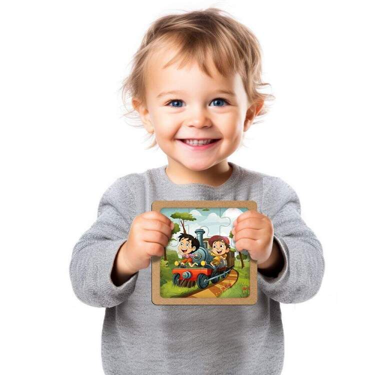 Quebra Cabea Kids Menino no Trem