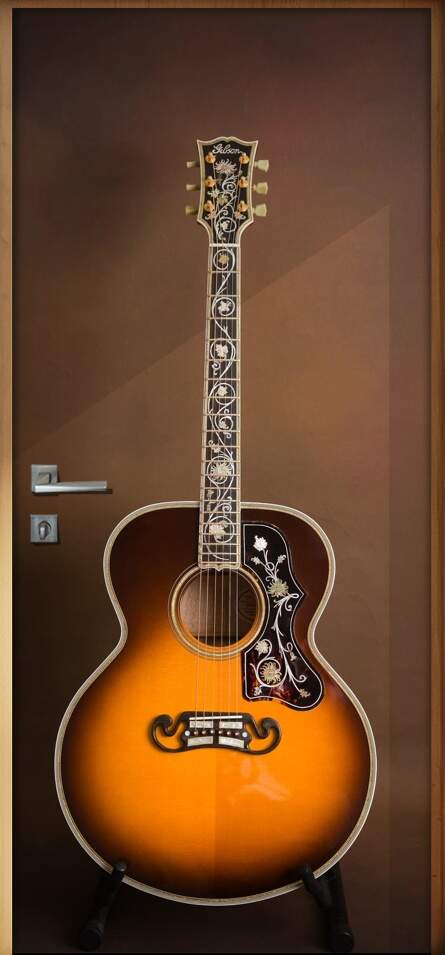 Adesivo para Porta Musica Violo Gibson