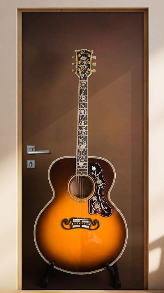 Adesivo para Porta Musica Viol�o Gibson