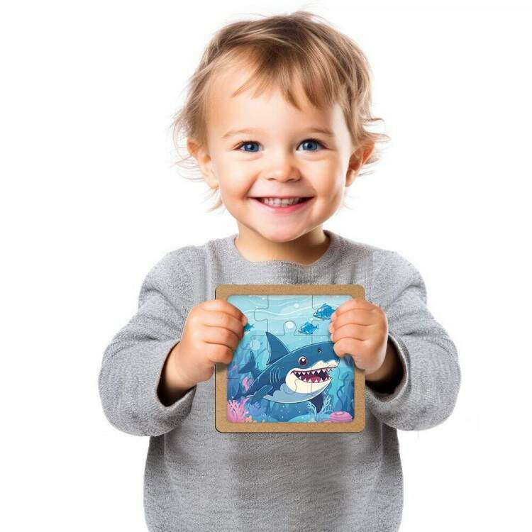 Quebra Cabea Kids Tubaro em Folhas