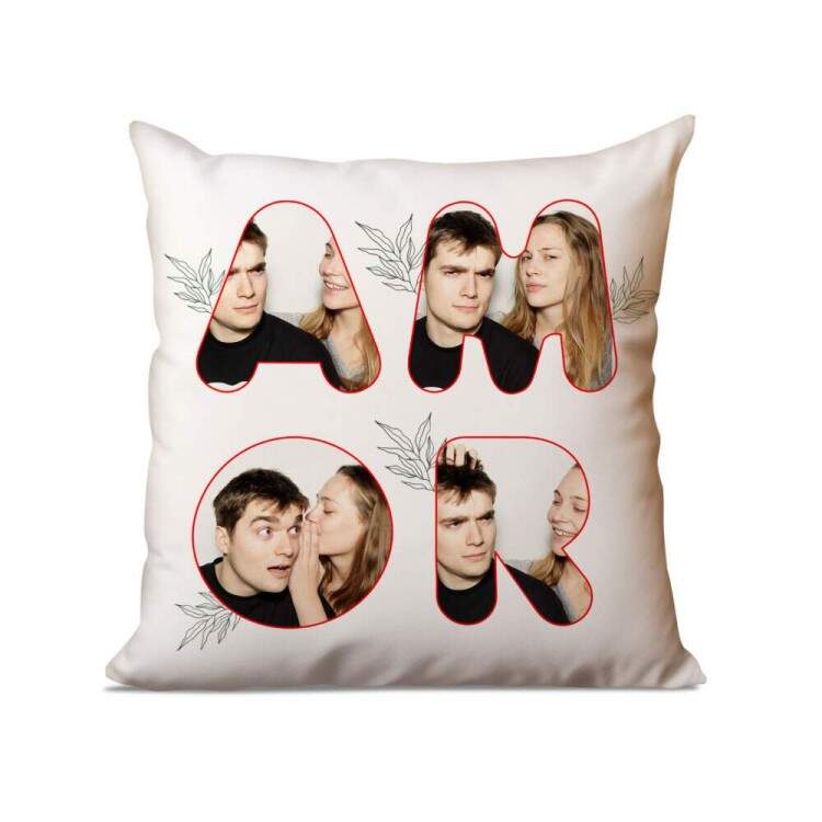 Almofada Personalizada com Fotos de Amor