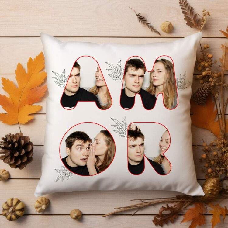 Almofada Personalizada com Fotos de Amor