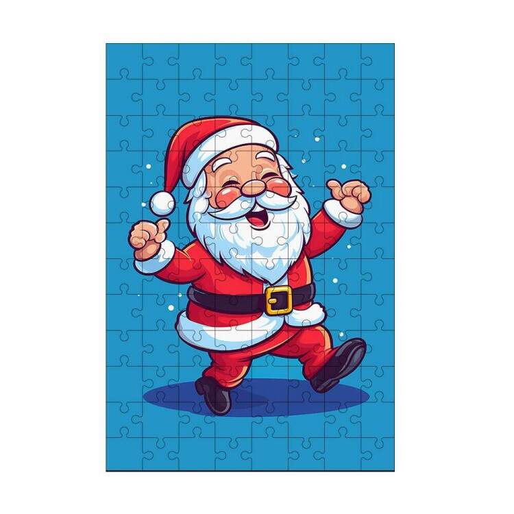 Quebra-Cabea Desenho Papai Noel Feliz Danando