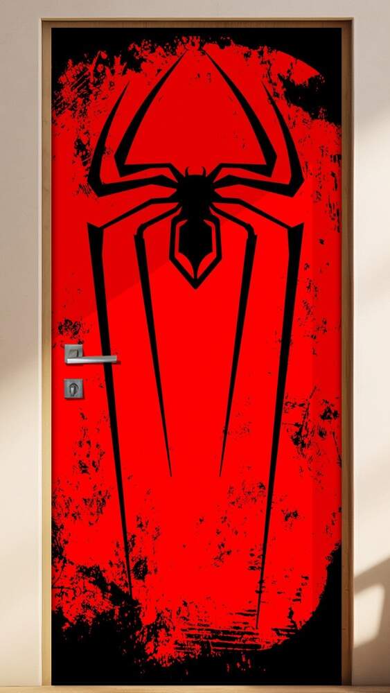 Adesivo para Porta Infantis Homem Aranha S�mbolo