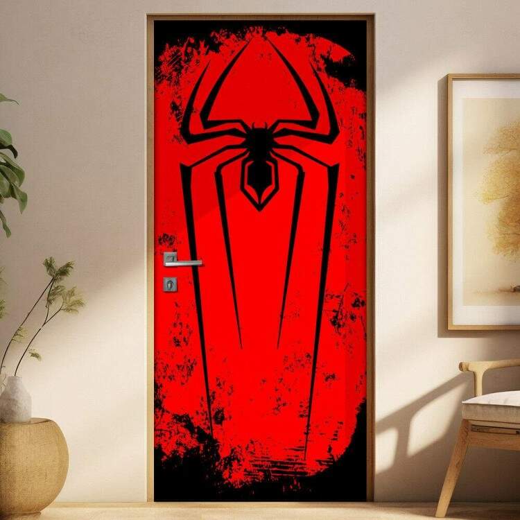 Adesivo para Porta Infantis Homem Aranha Smbolo