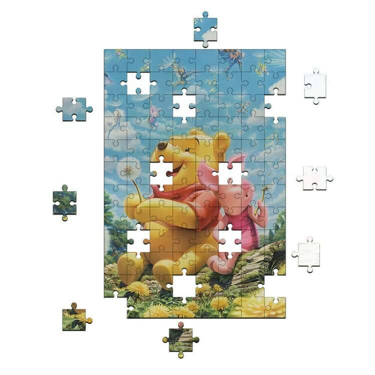 Quebra-Cabea Desenho Ursinho Pooh e Leito
