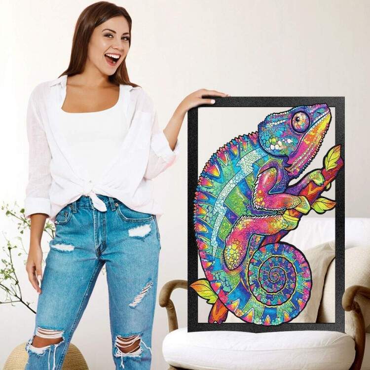 Quadro Decorativo MDF Camaleo Colorido