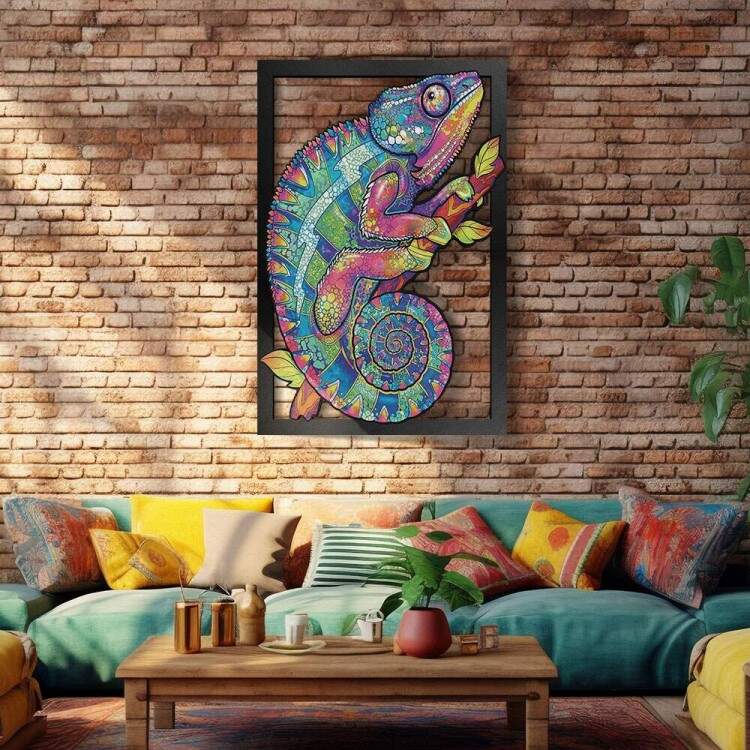 Quadro Decorativo MDF Camaleo Colorido