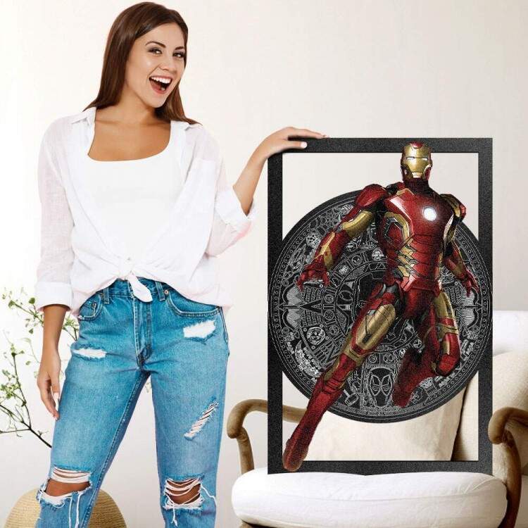 Quadro Decorativo Vazado de MDF Vingadores