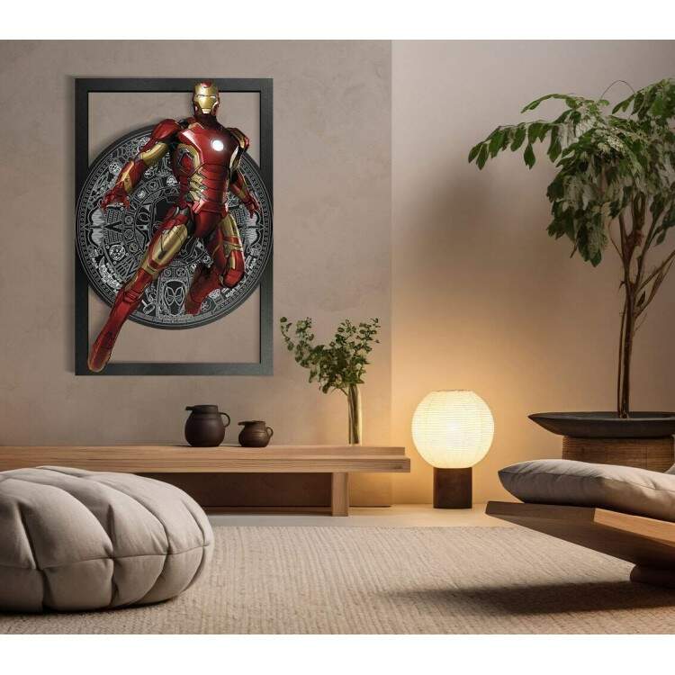 Quadro Decorativo Vazado de MDF Vingadores