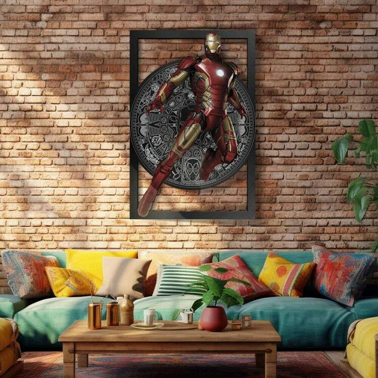 Quadro Decorativo Vazado de MDF Vingadores
