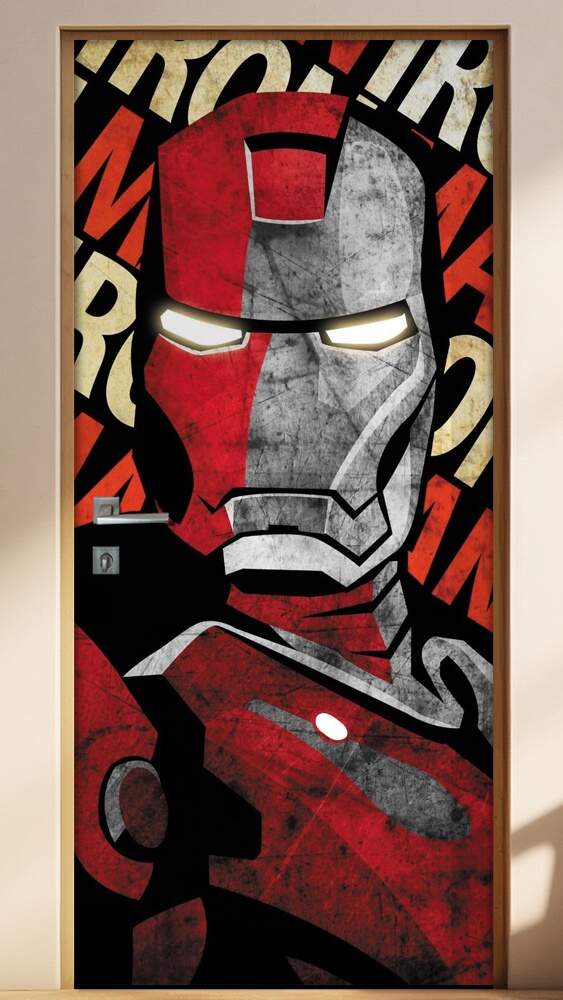 Adesivo para Porta Infantil Homem de Ferro