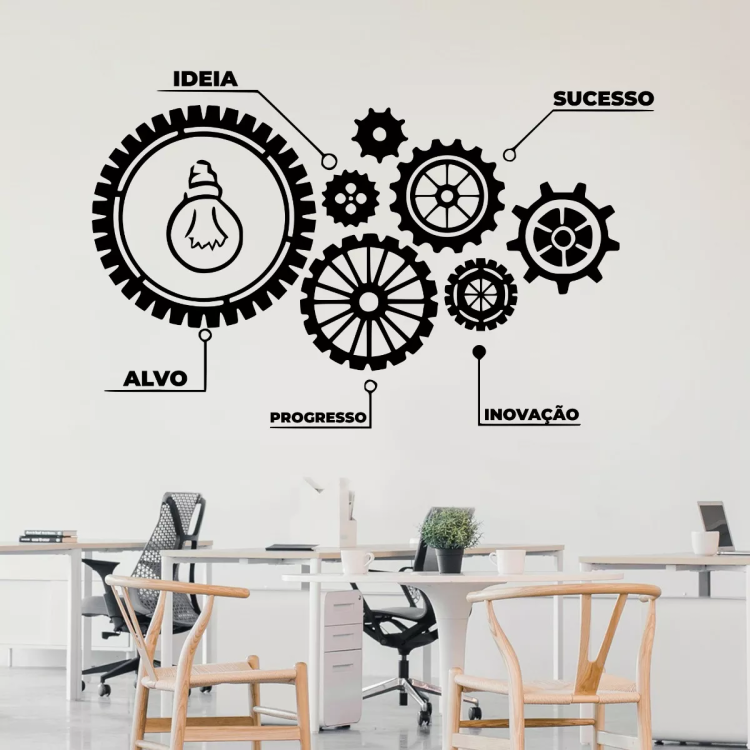 Adesivo de Parede Engrenagens: Ideias e Sucesso