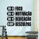 Adesivo de Parede Foco, Motiva��o e Dedica��o