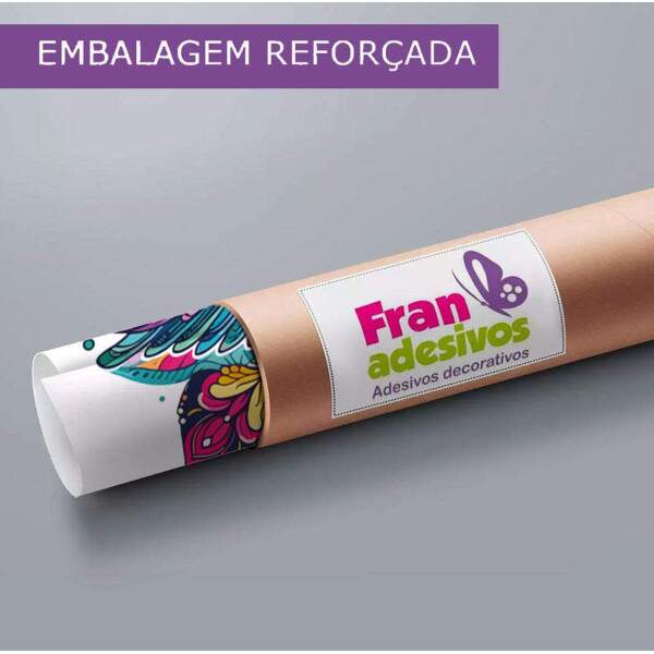 Adesivo de Parede Beija Flor Colorido em Mandala