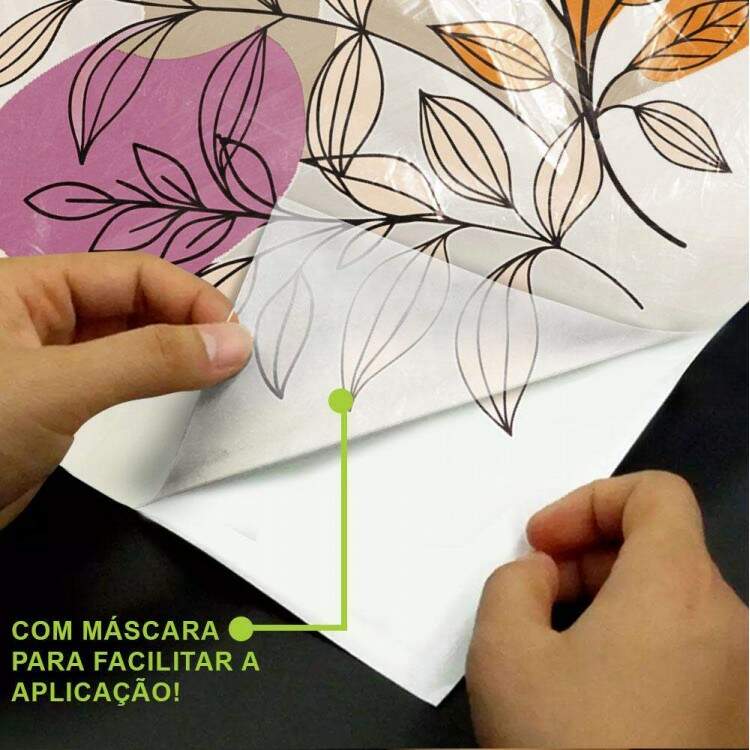 Adesivo de Parede Ramos e Flores em Cores Pastis