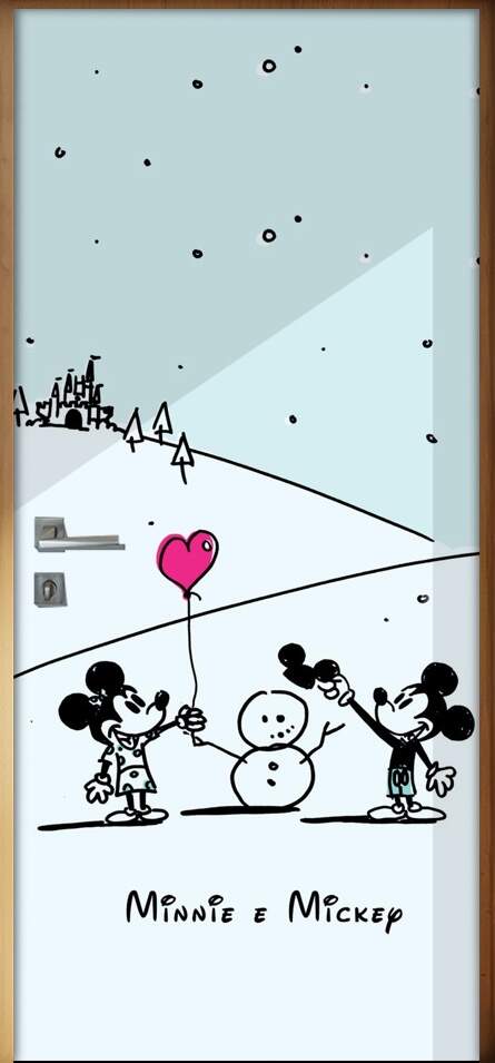 Adesivo para Porta Mickey e Minnie Mouse