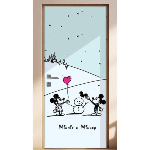 Adesivo para Porta Mickey e Minnie Mouse