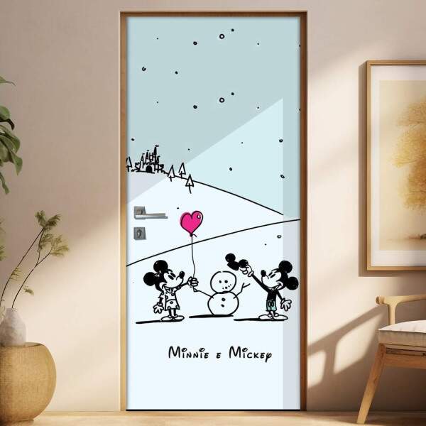 Adesivo para Porta Mickey e Minnie Mouse
